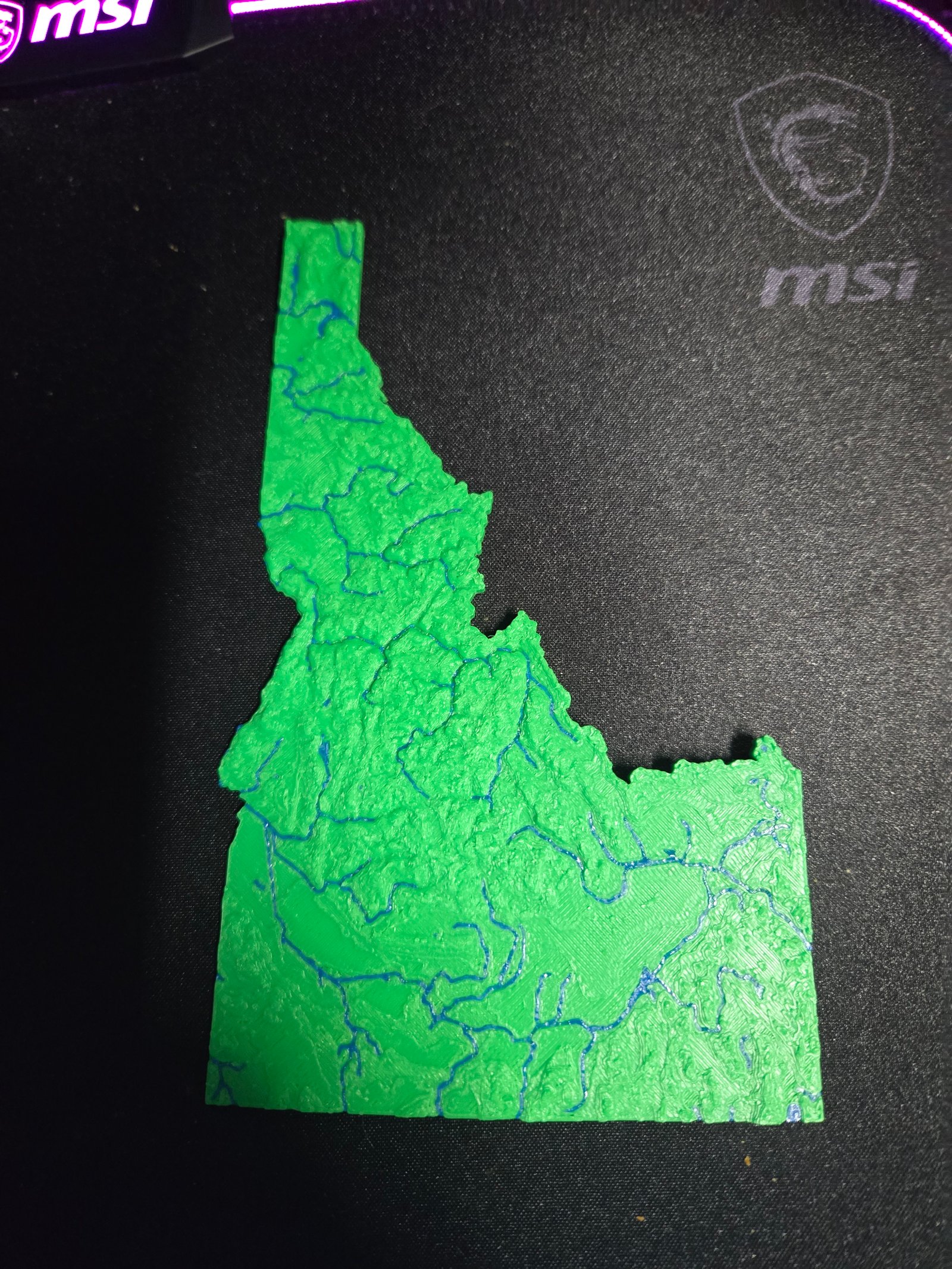 Idaho Topographic Map - Green
